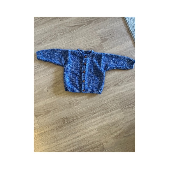 Child knit crochet cardigan winter preppy sweater - Picture 1 of 5